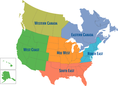 Map of North America