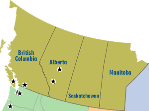 Map of Western Canada